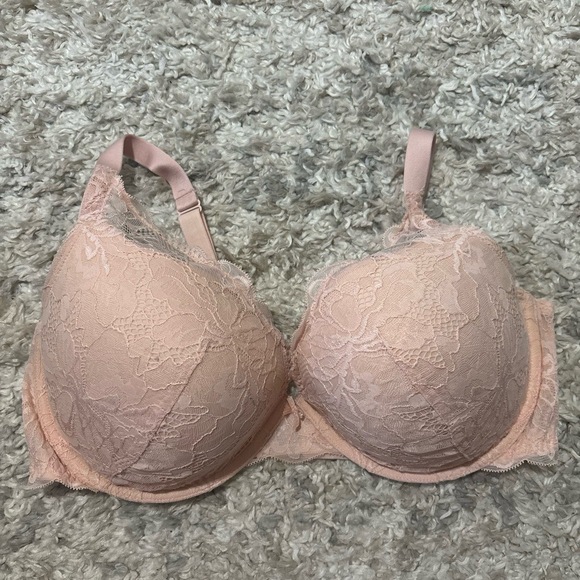 Auden Bra Womens 40DDD Blush Pink Underwire Lace‎ Padded Adjustable Straps - Picture 1 of 6
